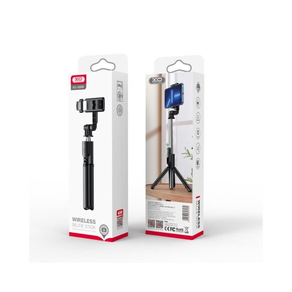 XO SS09 szelfi bot Bluetooth állvány 64cm - fekete