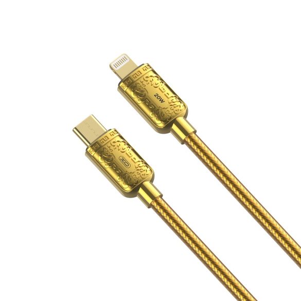 XO NB-Q217A Type-C - Lightning kábel 20W PD 1m - arany színű