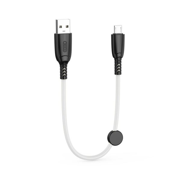 XO NB247 USB-A - microUSB kábel 0.25m 6A - fehér
