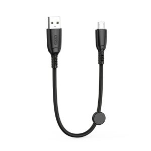 XO NB247 USB-A - microUSB kábel 0.25m 6A - fekete