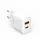 XO CE12 hálózati töltő 1xUSB-A és 1xUSB-C csatlakozással PD QC3.0 20W - fehér