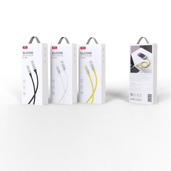 XO NB251 USB-A - Lightning kábel 6A 1m - sárga