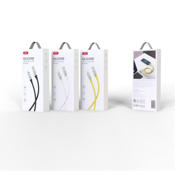 XO NB251 USB-A - microUSB kábel 1m 6A - fekete