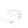XO CE08 hálózati töltő 2xUSB-C csatlakozással + USB-C - Lighning kábellel PD 50W - fehér XO CE08 hálózati töltő 2xUSB-C csatlakozással + USB-C - Lighning kábellel PD 50W - fehér