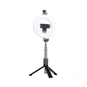 XO SS12 szelfi bot Bluetooth állvány 95cm LED lámpával - fekete