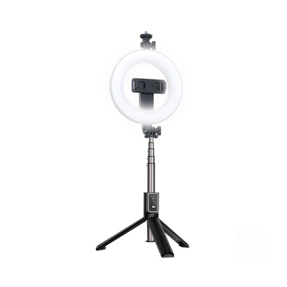 XO SS12 szelfi bot Bluetooth állvány 95cm LED lámpával - fekete
