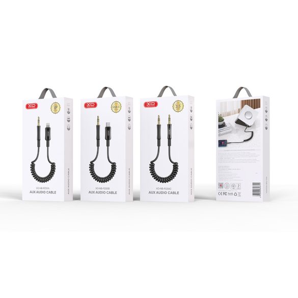 XO NB-R255B audiokábel USB-C - 3.5mm jack 1,0m - fekete