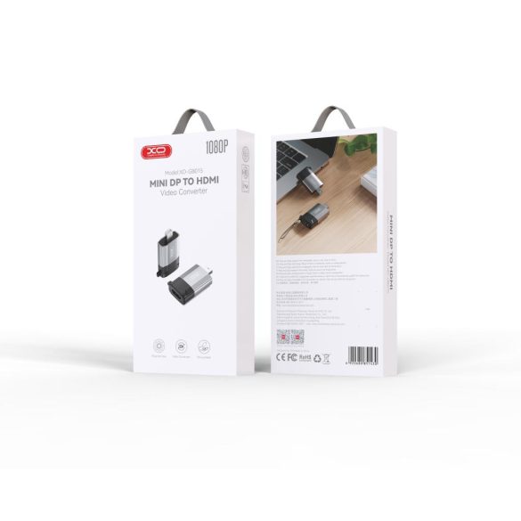 XO GB015 miniDisplayport - HDMI adapter 4K - szürke