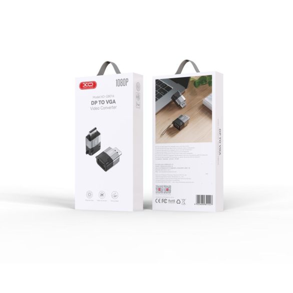 XO GB016 Displayport - VGA adapter - szürke