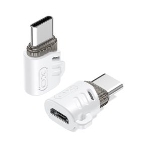 XO NB256G microUSB - USB-C adapter - fehér