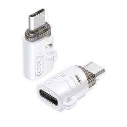 XO NB256H USB-C - microUSB adapter - fehér