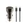 XO CC60 autós töltő 1x USB-A 1x USB-C + USB-C - USB-C kábel 60W - fekete XO CC60 autós töltő 1x USB-A 1x USB-C + USB-C - USB-C kábel 60W - fekete