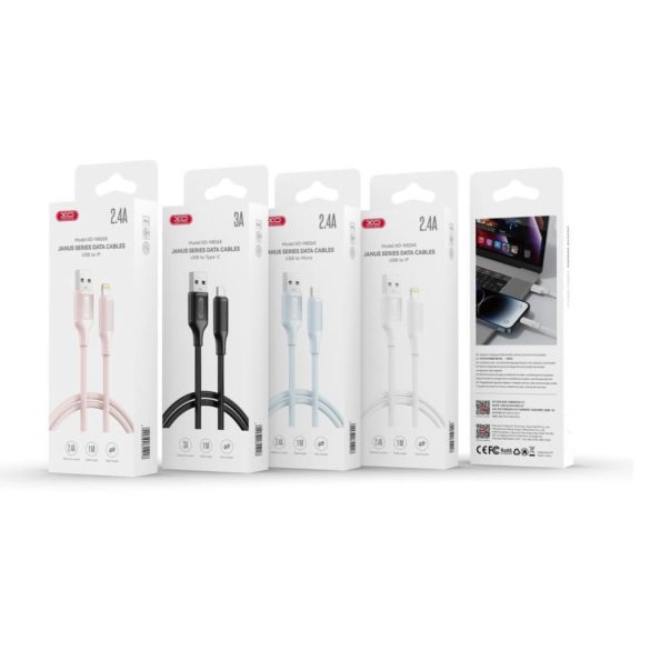 XO NB265 USB-A - Type-C kábel 3A 1m - fekete
