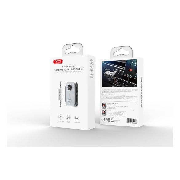 XO BCC15 FM transzmitterek Bluetooth mp3 jack 3,5 mm - fekete