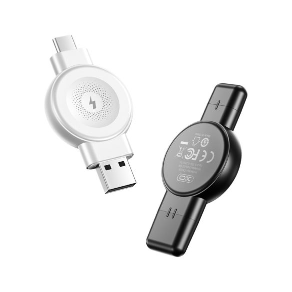 XO CX026 vezeték nélküli induktív Apple Watchhoz USB+USB-C 2,5W Qi - fehér