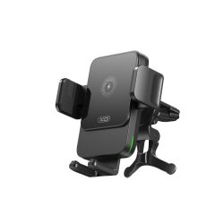   XO CX041 autós tartó vezeték nélküli töltéssel szellőzőrácsra 15W - fekete