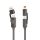 XO NB275 USB-A/Type-C - Type-C/Lightning kábel 60W 1m - szürke XO NB275 USB-A/Type-C - Type-C/Lightning kábel 60W 1m - szürke