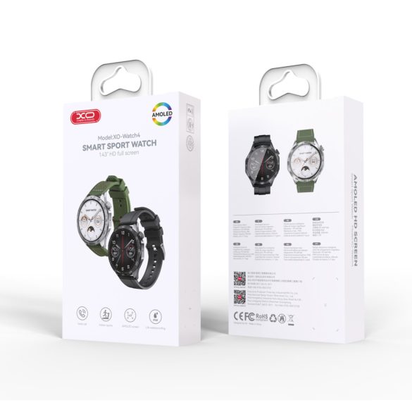XO Watch 4 okosóra Amoled zöld