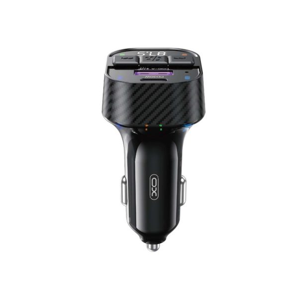 XO BCC17 FM transzmitter és autós töltő + USB-C - USB-C kábel 30W - fekete