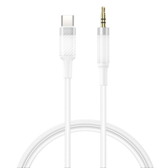 XO NB-R279B audiokábel USB-C - 3.5mm jack 1,0m - fehér