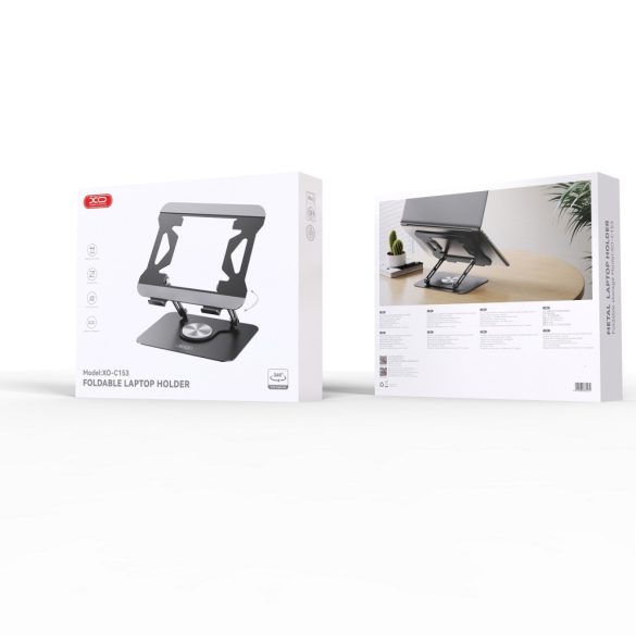 XO C153 tartóállvány laptophoz max 17,3" - fekete