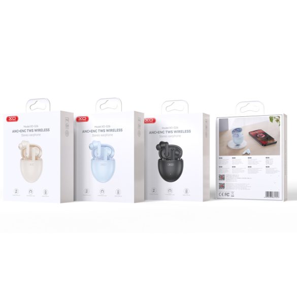 XO G26 Bluetooth fülhallgató TWS ANC ENC - fekete