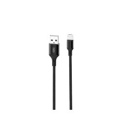 XO NB143 USB-A - microUSB kábel 1m 2.4A - fekete