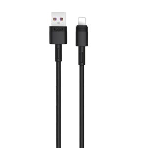 XO NB-Q166 USB-A - Lightning kábel 5A 1m - fekete