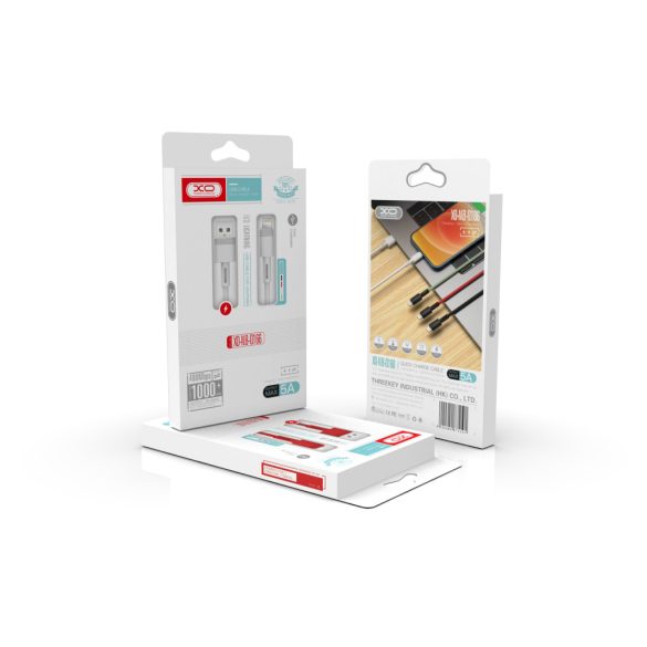 XO NB-Q166 USB-A - microUSB kábel 1m 5A - fehér