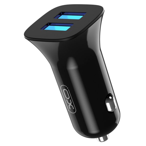 XO TZ10 autós töltő 2x USB-A 2,4A + USB-C kábel - fekete