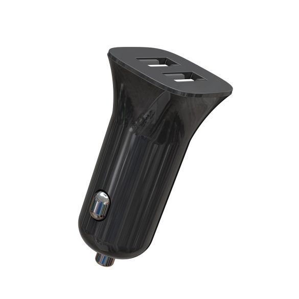 XO TZ10 autós töltő 2x USB-A 2,4A + USB-C kábel - fekete