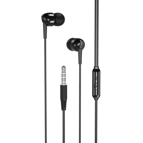 XO EP37 vezetékes fülhallgató 3,5mm jack - fekete
