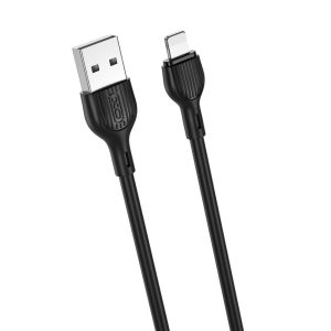 XO NB200 USB-A - Lightning kábel 2.1A 1m - fekete