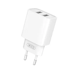   XO CE02C hálózati töltő 2xUSB-A csatlakozással 2.1A - fehér