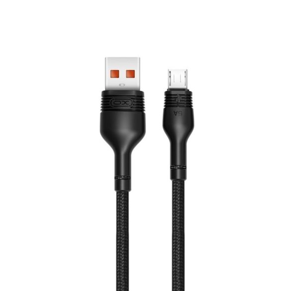 XO NB55 USB-A - microUSB kábel 1m 5A - fekete