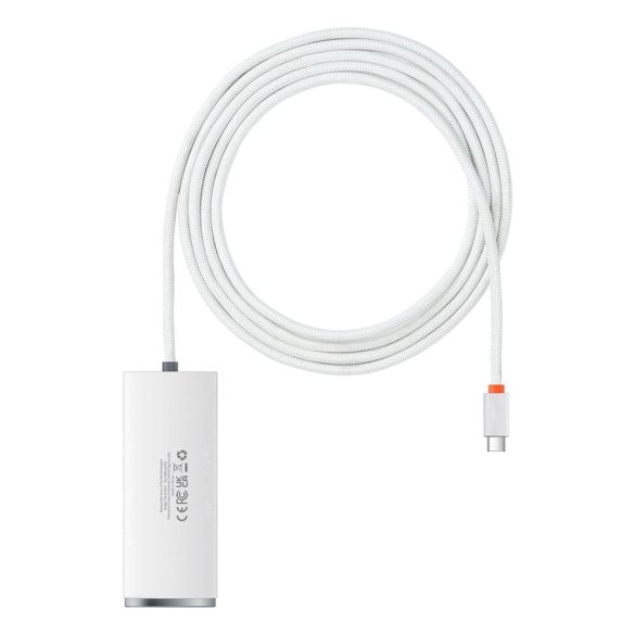 Baseus Lite Series USB Hub USB-C - 4xUSB-A 2m - fehér