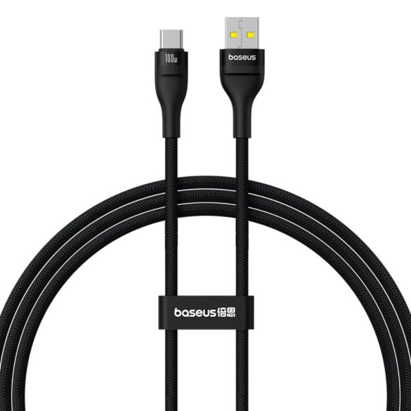 Baseus Flash 2 USB-A - Type-C kábel 100W 1m - fekete