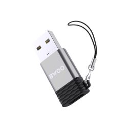 BWOO BZ-38 USB-C - USB-A adapter - szürke