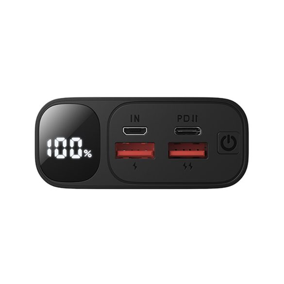 BWOO powerbank LCD kijelzővel 22,5W 20000mAh - fekete