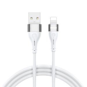 BWOO X280L Minimalist Silicone USB-A - Lightning kábel 3A 1m - fehér