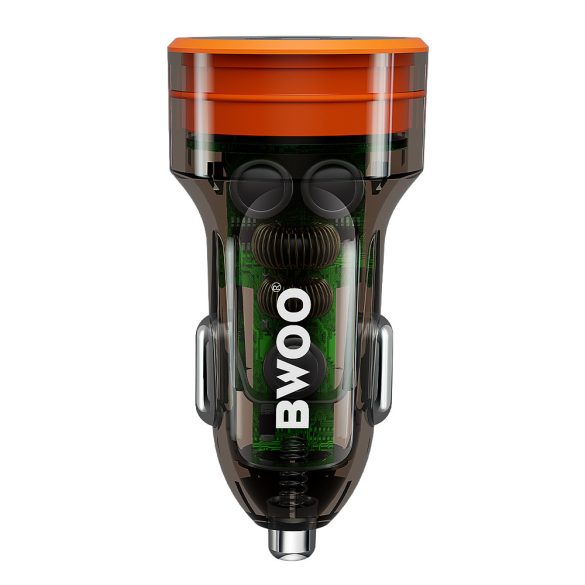 BWOO BO-CC85 autós töltő 1xUSB-A és 1xUSB-C csatlakozással 38W