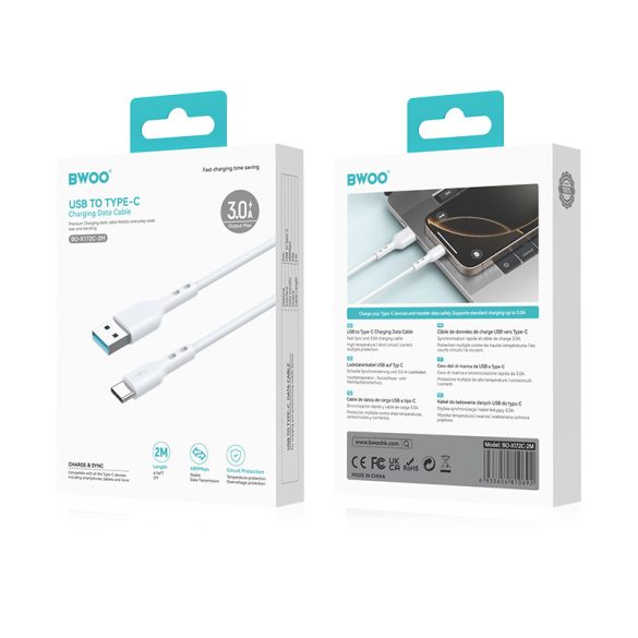 BWOO USB-A - Type-C kábel 3A 2m