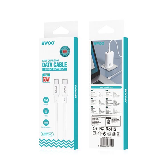 BWOO X279C-L Fast Type-C - Type-C kábel 60W 1m