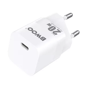 BWOO CDA155 hálózati töltő 1xUSB-C csatlakozással 20 W - fehér