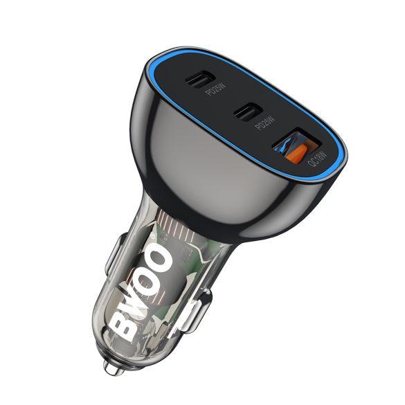BWOO BO-CC96 autós töltő 1xUSB-A és 2xUSB-C csatlakozással 68W