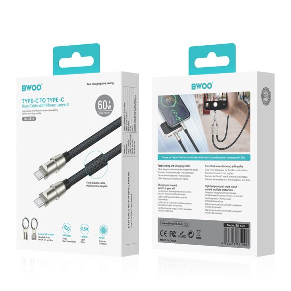 BWOO String Type-C - Type-C kábel 60W 1.2m