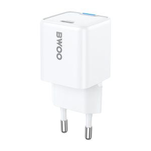 BWOO CDA211 hálózati töltő 1xUSB-C csatlakozással GaN 30W - fehér