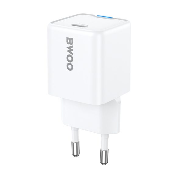 BWOO CDA211 hálózati töltő 1xUSB-C csatlakozással GaN 30W - fehér