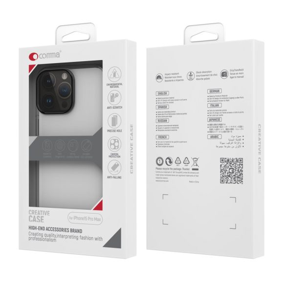 Comma Hard Jacket tok iPhone 15 - átlátszó