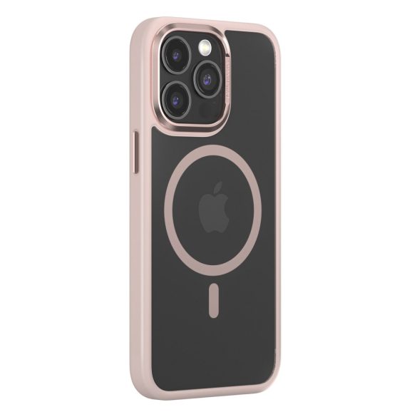 Comma Joy Elegant MagSafe-kompatibilis tok iPhone 15 Plus - rózsaszín